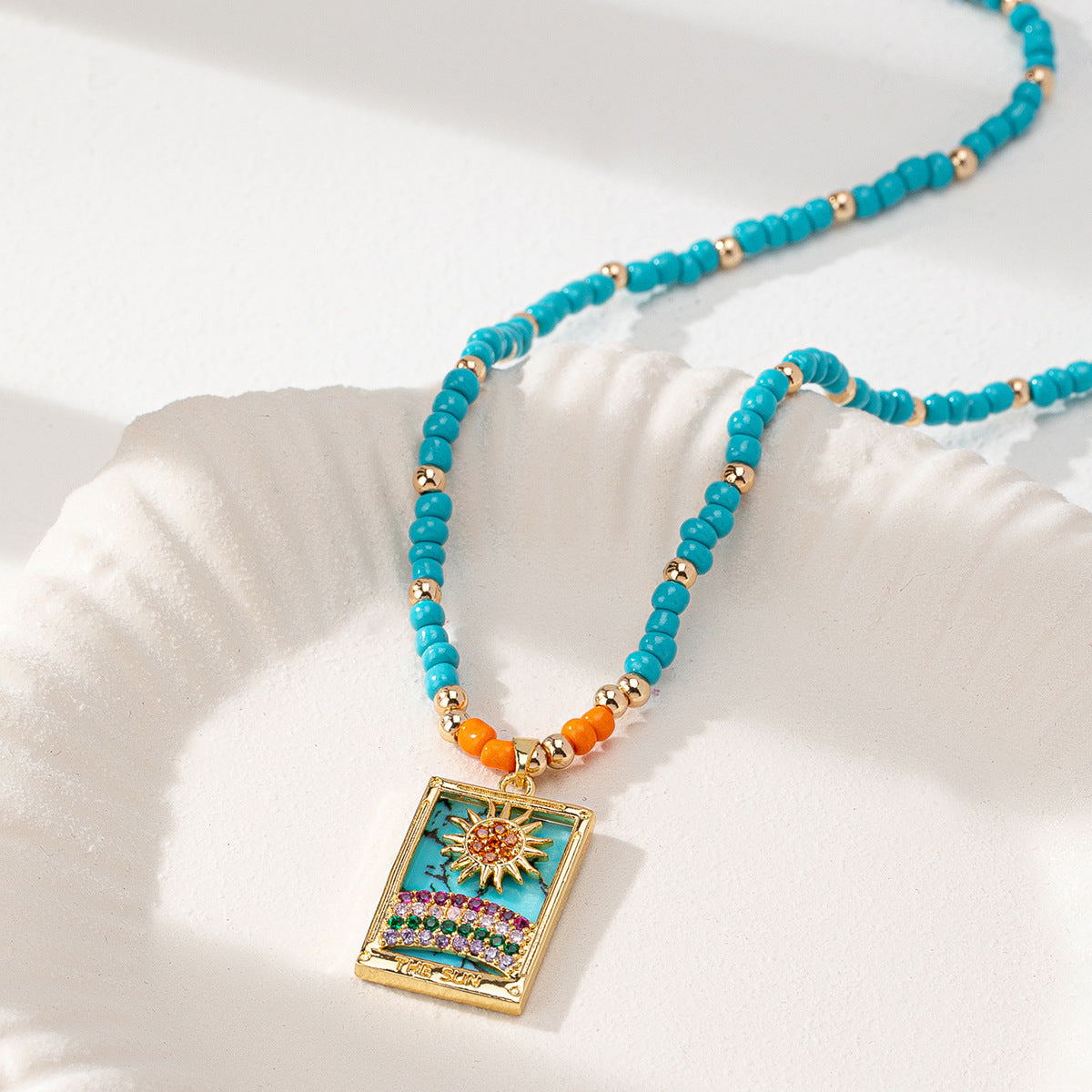 Wholesale Summer Vacation Seafood Animal Pendant Bohemian Style Necklace